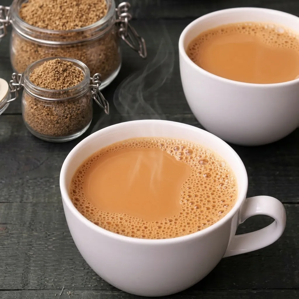 Authentic Masala Chai in a traditional cup at Ghazal Fine-Dine Restaurant Edmonton